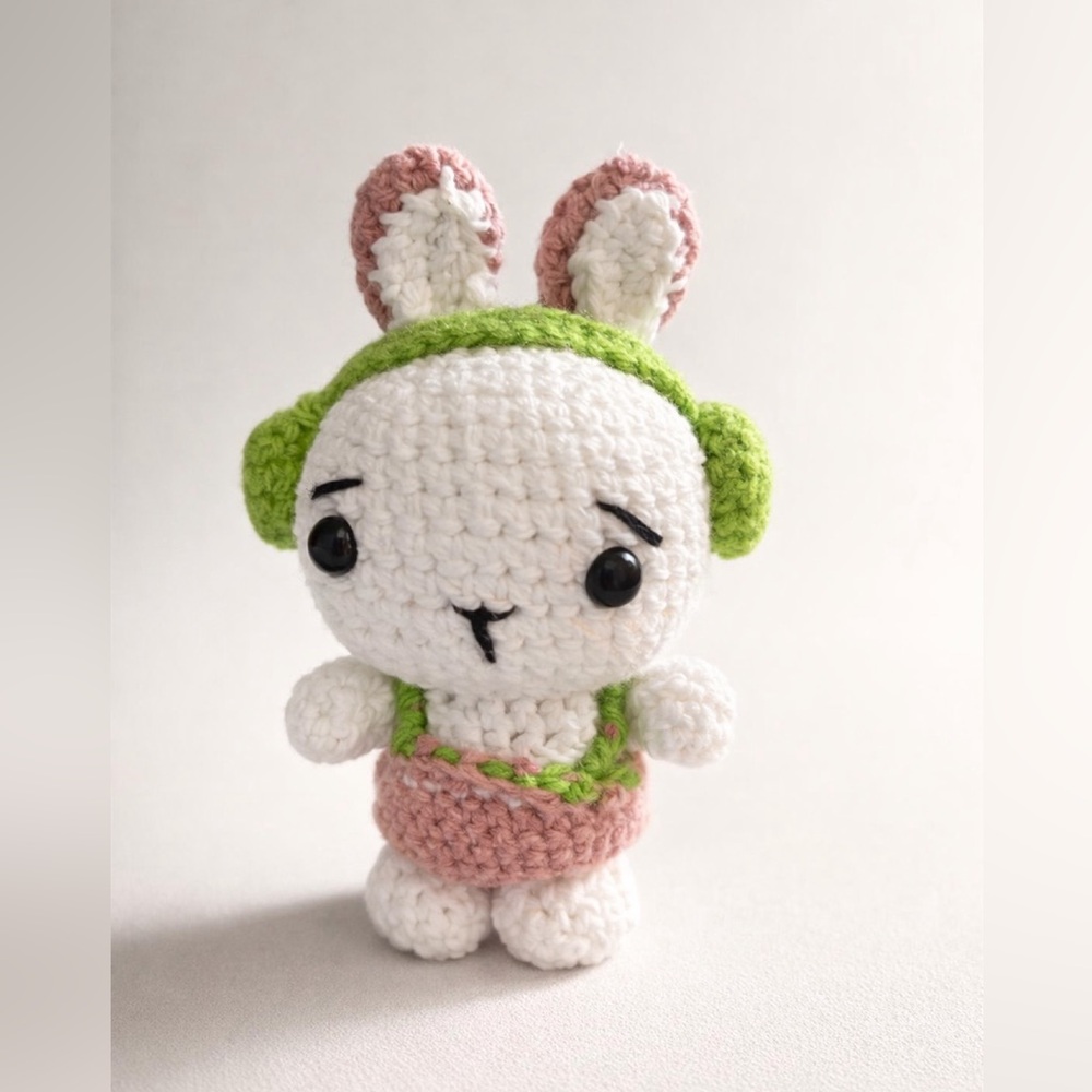 Handmade 100% Cotton Crochet Bunny Doll | Cottagecore Easter Decor | Amigurumi
